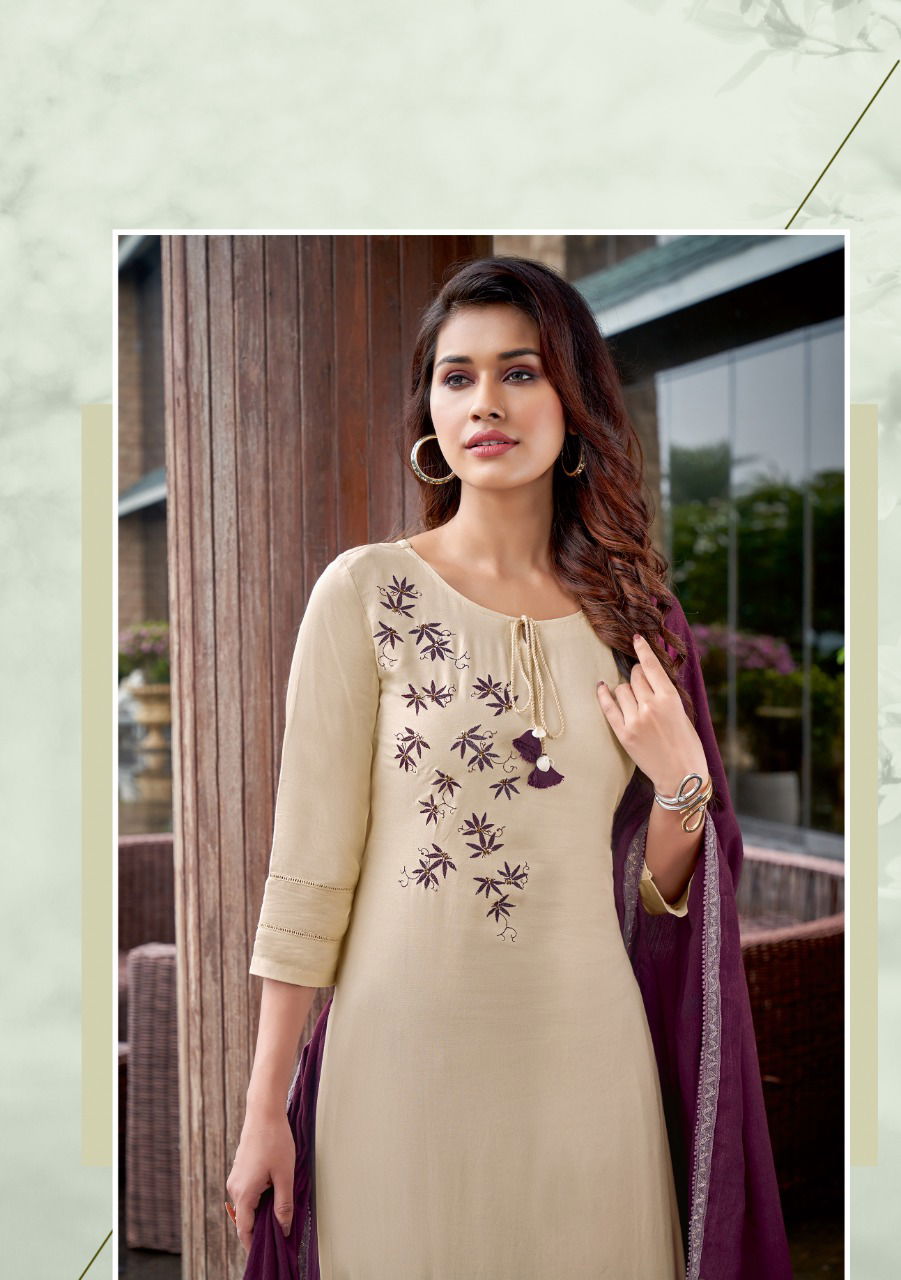 Kadlee Belliza Fancy Festive Wear Rayon Kurti With Sharara And Dupatta Collection